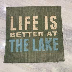 Life is Better at the Lake Toss Pillow Cover 17”